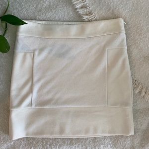 Banana Republic White Paneled Mini Skirt